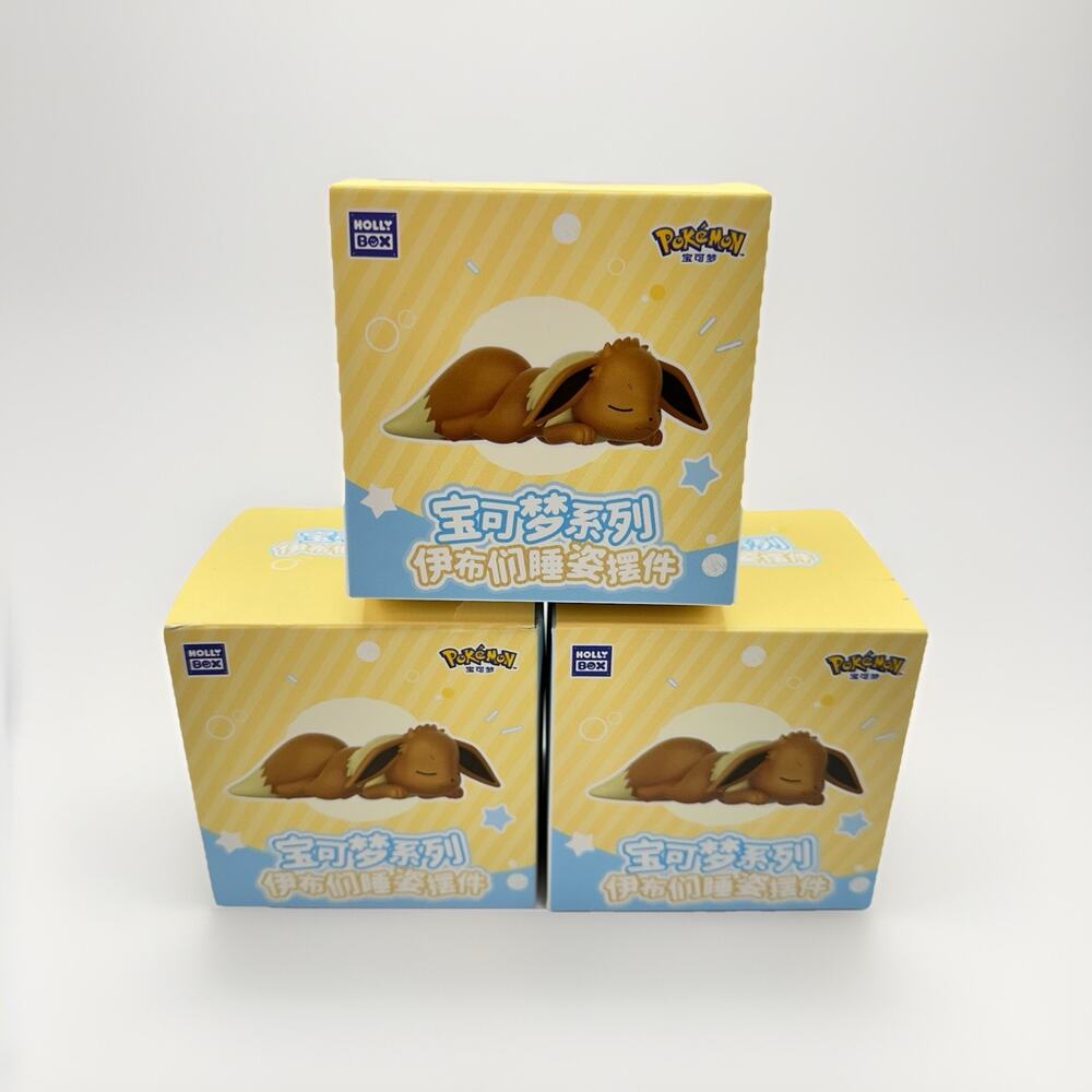 (3x) Holly Box Sleepy Eevee and Eeveelution Series Blind Box Random Eeveelution